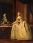 Erichsen Ericksen Virgilius Portrait of Catherine II in front of a Mirror  - Hermitage